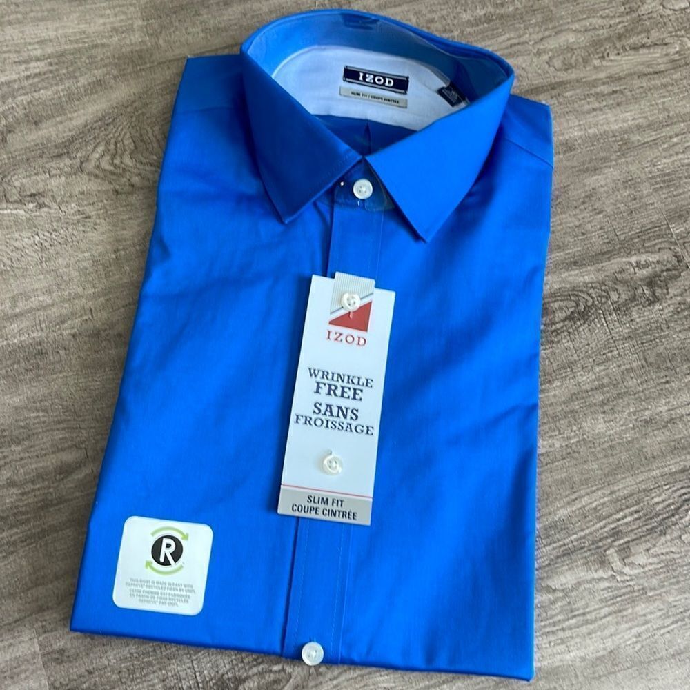 IZOD Slim Fit Dress Shirt NEW